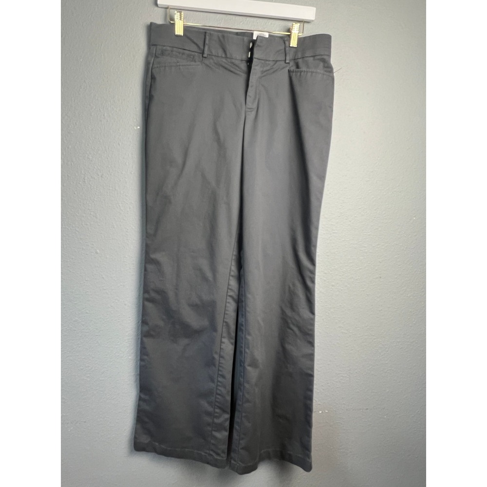 Dockers‎ Womens 10 Med Charcoal Gray Straight Leg Stretch Trousers Work Pants